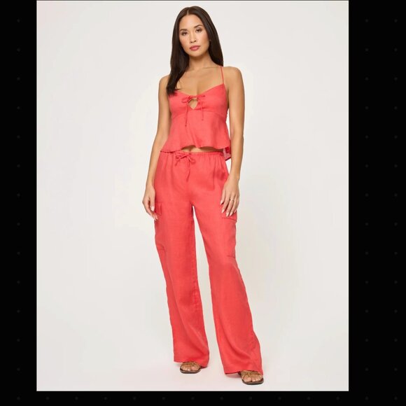 L Space - Sundown Cargo Pant - Grapefruit - Picture 3 of 5